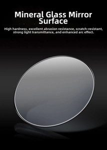 Detail of high-hardness mineral glass watch crystal with scratch-resistant surface