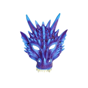 Dragon Mask PU Foam Lightweight Realistic 3D Texture Halloween Cosplay Party Wear Costume Accessory For Adults Kids