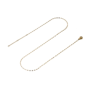 Elegant gold-plated stainless steel snake chain necklace with secure lobster clasp finish
