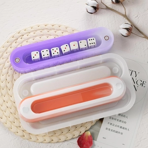 DIY silicone mold set for hexagonal epoxy resin dice storage box and jewelry tray