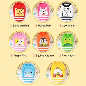Gilet in cotone con stampe animali per cani piccoli e gatti in vari colori e stili