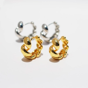 925 Sterling Silver Twist Chunky Hoop Earrings For Women Minimalist Spiral Geometric Round Ear Buckle Fashion Commuting Jewelry