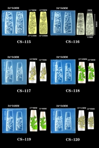 Collection of detailed silicone nail art molds with Chinese dragon and floral patterns
