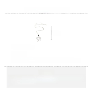 Detail showing 100cm alloy flower pendant necklace with soft rope chain specifications