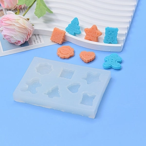 Multi Shape Silicone Mold Gingerbread Man Heart Star Bear Tree For Fondant Chocolate Resin Craft DIY Baking Tool