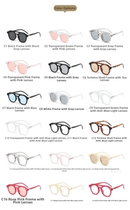 Matrix grid display showing 18 color variants of vintage double-bridge eyewear frames