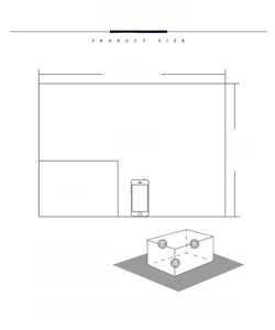 Diagramme de papier cadeau kraft blanc 70x50cm avec formules de calcul de taille
