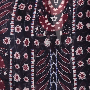 Women's paisley print blouse in soft chiffon fabric with elegant floral details