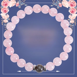 Détail du bracelet en cristal de lune rose avec carte cadeau To My Best Mom