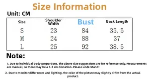 Detailed size chart for the slim fit contrast jacket with precise CM measurements