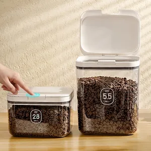 Large Capacity Pet Food Storage Bucket Vacuum Sealed Moisture Proof Container For Cat Dog Food Grain ABS PP Plastic