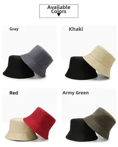 Detail shot of multi-row reinforced stitching on cotton twill reversible bucket hats