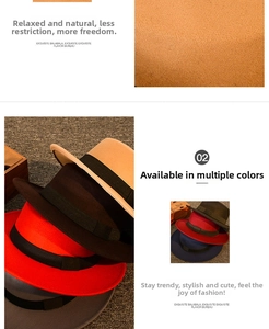 Detail view of multicolored felt fedora hats with black ribbons in wool texture