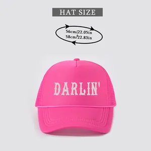 Größentabelle mit Kopfumfang 56-58cm für die DARLIN' Schaumstoff-Trucker-Mütze