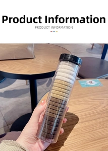 Jar of high-elasticity hair ties in gradient earth tones like beige and brown