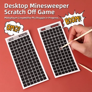 Truth or Dare interactive minesweeper scratch card game with wooden stylus on red background