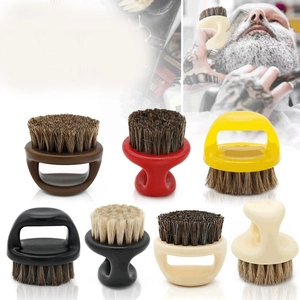 Men's beard and hair styling brush set with vintage boar bristles and diverse handle designs