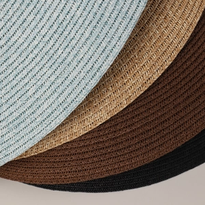 Women's woven sun hat in four colors showing high-quality straw texture and detail