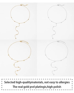 Detailansicht der langen Y-Halskette mit Herzanhängern in Gold und Silber Ausführung