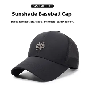 Détail du filet arrière respirant noir et du logo AN sur cette casquette de baseball