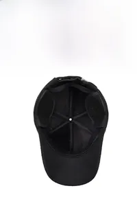 Close-up of the thick thermal lining and durable stitching inside the winter baseball cap
