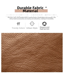 Macro shot of durable brown lychee grain leather texture on fashion backpack