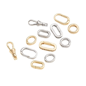 14K Gold gefüllte Federverschlüsse und Karabinerhaken für DIY Perlenketten Schmuck
