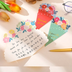 Set de tarjetas de felicitación ramo 3D con letras doradas para el Día del Padre