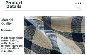 Close-up of thick cotton waffle fabric showing the black and white grid texture details