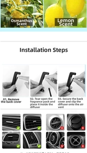 Car air vent clip fragrance installation steps and compatible vent types guide