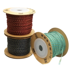 1mm gold metallic thread woven cotton cord for DIY bracelets and necklaces set
