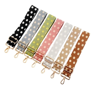 Polka Dot Wide Shoulder Strap Replacement Adjustable Polyester Cotton Webbing Belt For Crossbody Bag