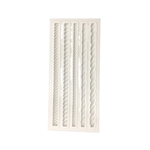 Stampo in silicone bianco con texture a corda per fondant e argilla con cinque motivi a treccia