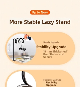 Detailed view of 18mm thickened flexible gooseneck stand with heavy-duty weight support