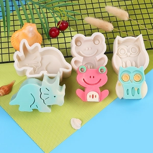 Moules en silicone 3D pour bricolage de gâteaux dinosaure grenouille et chouette