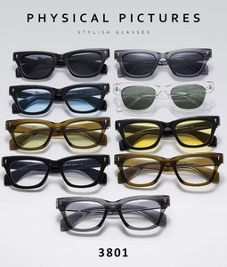 Macro detail of model 3801 stylish sunglasses with size specs 52-22-143 on the temple arm