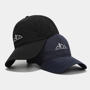 Casquette de baseball imperméable à séchage rapide pour randonnée avec logo de montagne