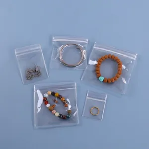 Transparent PVC Jewelry Storage Bags Anti-Oxidation Thickened Self Sealing Reusable Plastic Packaging For Earrings Rings Necklaces