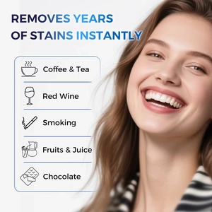 Teeth whitening kit removes years of stains from coffee tea red wine and smoking