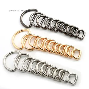 Metal D Rings Semi Circular Buckles Alloy Connector For Bag Strap Belt Clothing DIY Craft Accessories