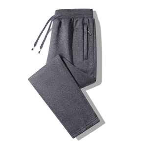Deep grey men's casual joggers with drawstring waist and Best Classic label detail