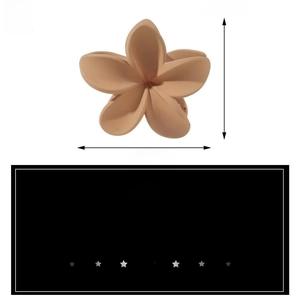 Detailed size specifications of the flower hair claw clip with 8cm width and 23g weight