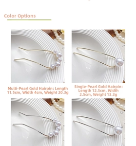 Comparaison détaillée des épingles à cheveux en perles en finitions or et argent