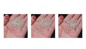 White silver-lined glass seed beads in 2mm, 3mm, and 4mm sizes for DIY jewelry making
