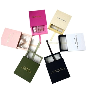 Cajas de regalo tipo cajón para joyería en varios colores con detalles dorados