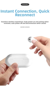 Close-up of T7500 bone conduction earbuds with auto-pairing charging case