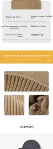 Details zur 100% Wollstrickmütze mit 56-62cm Umfang und weicher Materialstruktur im Fokus