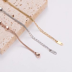 Fashionable hexagonal nut snake bone bracelet in gold, silver, and rose gold finish