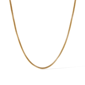 Minimalist 18k gold plated stainless steel popcorn chain necklace for women
