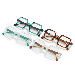 Stylish square frame reading glasses in various colors like tortoiseshell and deep green
